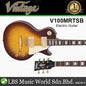 Vintage Icon Series V100MRTSB Tobacco Sunburst Mahogany Body Wilkinson HH Pickup Electric Guitar (V100 MRTSB)