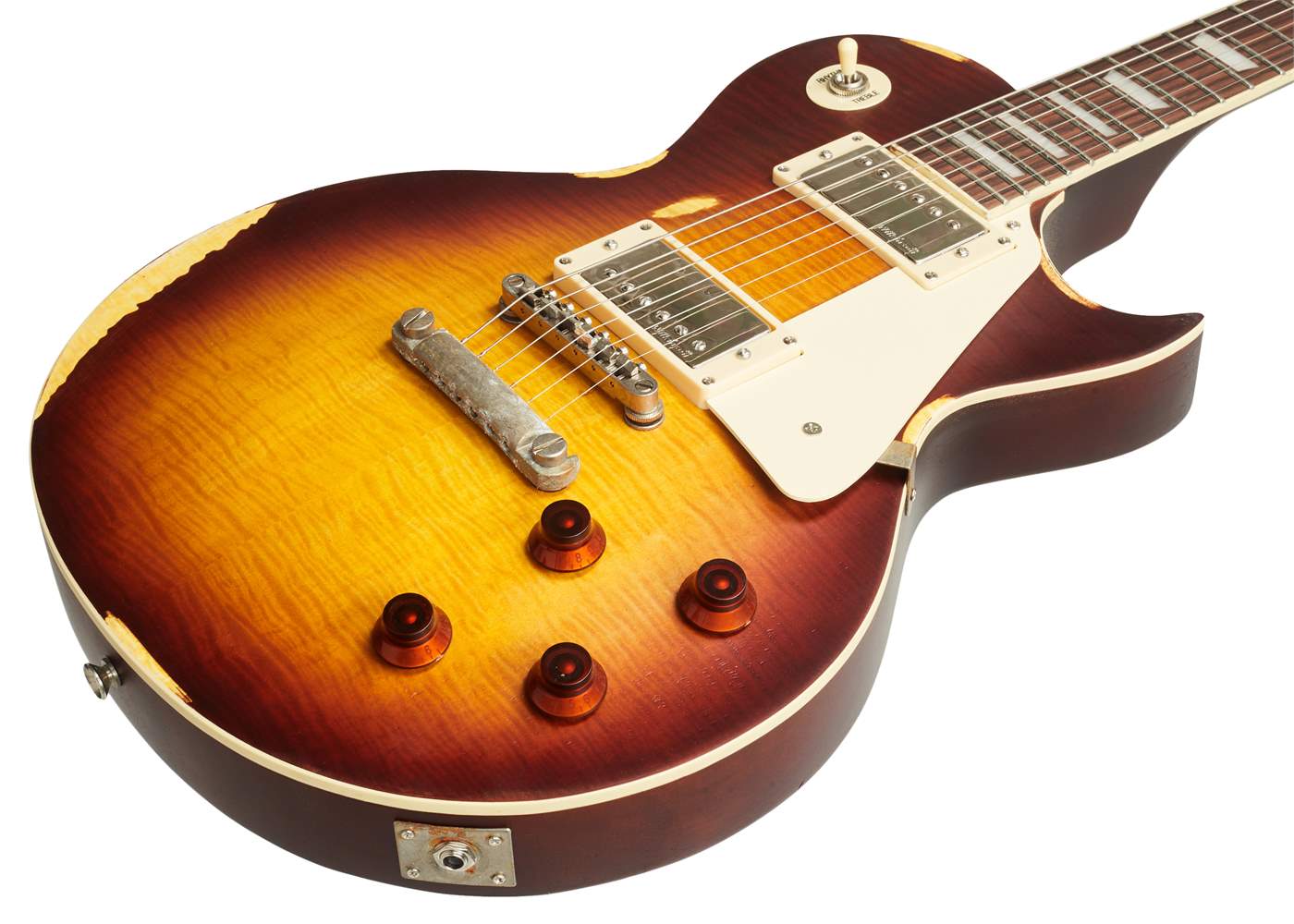 Vintage Icon Series V100MRTSB Tobacco Sunburst Mahogany Body Wilkinson HH Pickup Electric Guitar (V100 MRTSB)