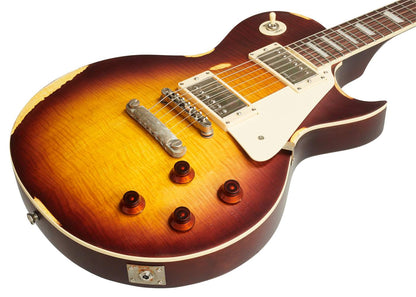 Vintage Icon Series V100MRTSB Tobacco Sunburst Mahogany Body Wilkinson HH Pickup Electric Guitar (V100 MRTSB)