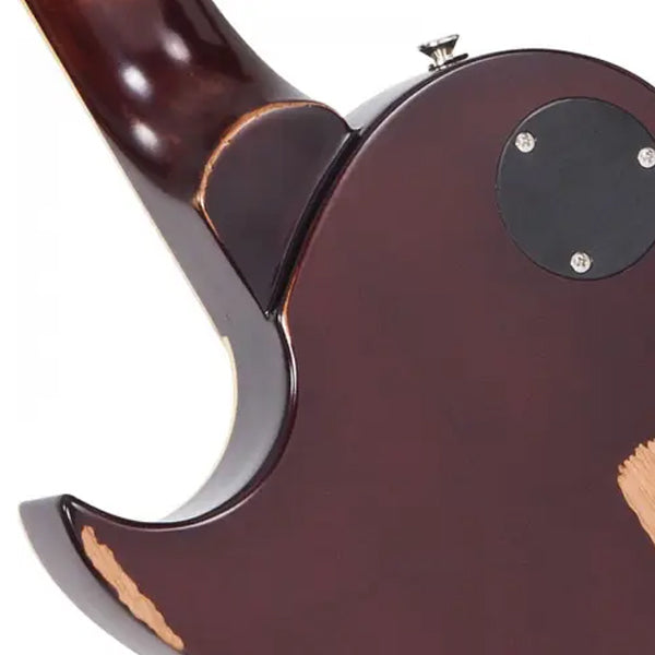 Vintage Icon Series V100MRTSB Tobacco Sunburst Mahogany Body Wilkinson HH Pickup Electric Guitar (V100 MRTSB)