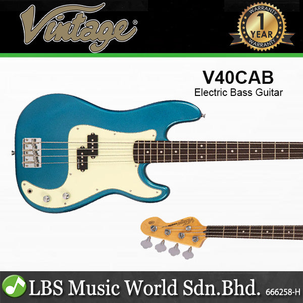 Vintage V40 Coaster Series Paulownia Body 4-String Bass Guitar (V 40)