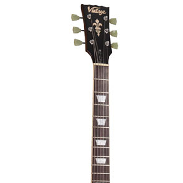 Vintage V100 Midge Ure Signature Electric Guitar Mahogany Les Paul Body - Gold Top (V100MU)