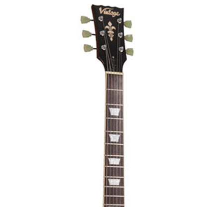 Vintage V100 Midge Ure Signature Electric Guitar Mahogany Les Paul Body - Gold Top (V100MU)