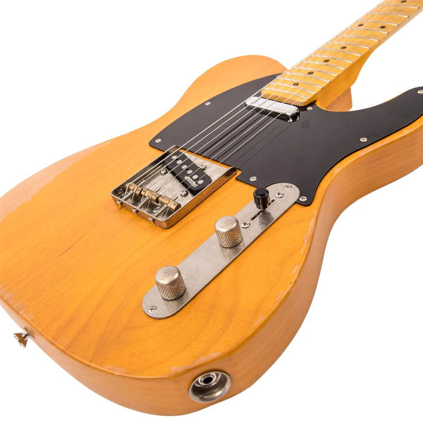 Vintage V52MRBS ICON Telecaster Electric Guitar SS Pickup - Distressed Butterscotch (V52 MRBS)