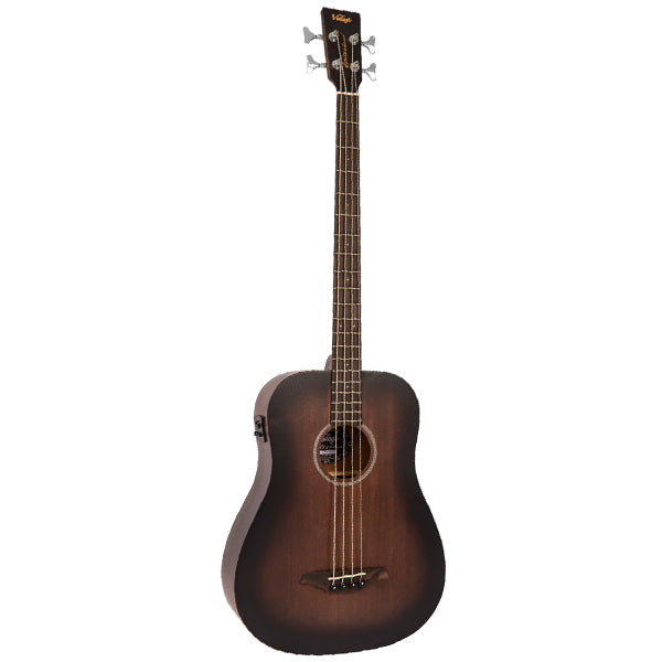 Vintage VCB440WK 4 Strings Statesboro' Mahogany Top Electric Acoustic Bass Guitar - Whisky Sour (VCB440 WK)