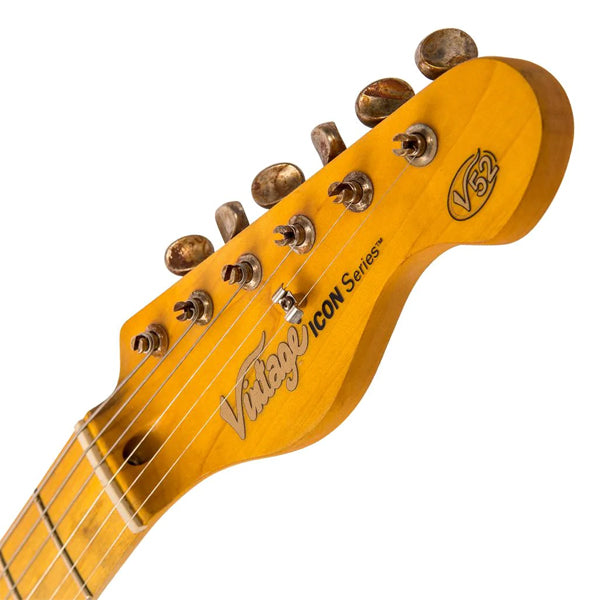 Vintage V52MRBS ICON Telecaster Electric Guitar SS Pickup - Distressed Butterscotch (V52 MRBS)