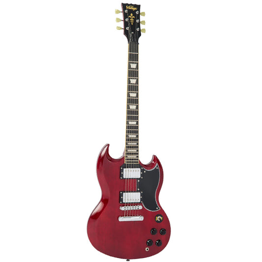 Vintage VS6 Reissued Series SG Double Cutaway Electric Guitar - Cherry Red (VS 6)