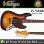 Vintage VJ74SSB Reissued Series 4 String Electric Bass Guitar - Sunset Sunburst (VJ74 SSB)