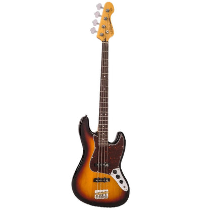 Vintage VJ74SSB Reissued Series 4 String Electric Bass Guitar - Sunset Sunburst (VJ74 SSB)