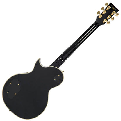 Vintage V1003BB ReIssued 3 HHH Pickup Les Paul Electric Guitar Mahogany Body - Boulevard Black (V1003 BB)