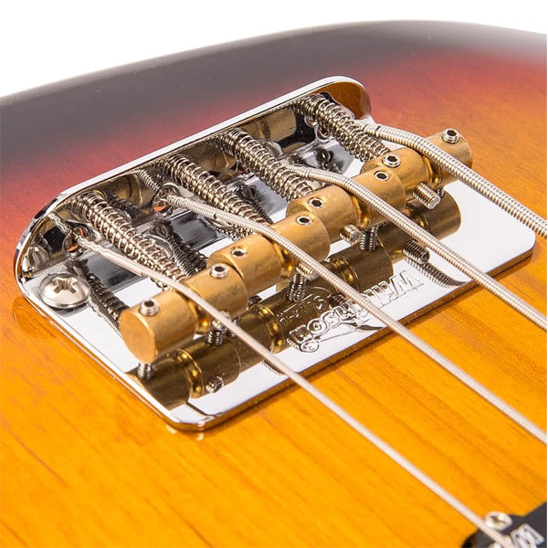Vintage VJ74SSB Reissued Series 4 String Electric Bass Guitar - Sunset Sunburst (VJ74 SSB)