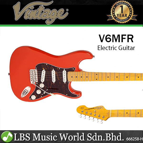 Vintage Reissued Series V6MFR Electric Guitar American Alder Body Firenza Red (V6M)