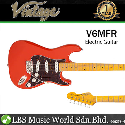 Vintage Reissued Series V6MFR Electric Guitar American Alder Body Firenza Red (V6M)
