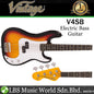 Vintage V4SB Reissued Series 4 String Bolt-On Alder Wood Body Electric Bass Guitar Sunburst (V4 SB)