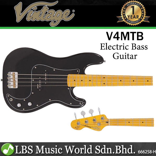 Vintage V4MTB Tony Butler Signature Easter Poplar Body 4 String Electric Bass Guitar (V4M TB)