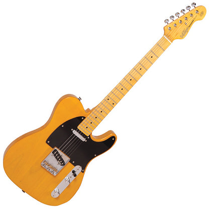 Vintage V52BS Reissued Series Single Cutaway Eastern Poplar Body Single Coil Electric Guitar Butterscotch (V52 BS)