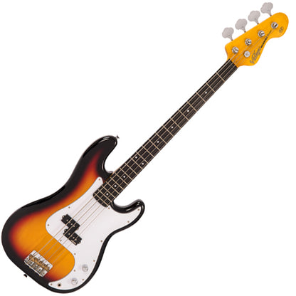 Vintage V4SB Reissued Series 4 String Bolt-On Alder Wood Body Electric Bass Guitar Sunburst (V4 SB)