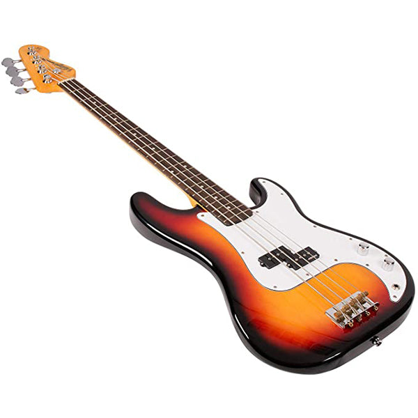 Vintage V4SB Reissued Series 4 String Bolt-On Alder Wood Body Electric Bass Guitar Sunburst (V4 SB)