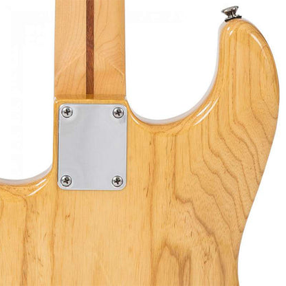 Vintage V6MNAT Reissued Series Ash Wood Body SSS Pickup Electric Guitar Natural Ash (V6 MNAT)
