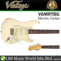 Vintage V6MRTBG Thomas Blug Signature American Alder Body SSS Pickup Electric Guitar Distressed Vintage White (V6 MRTBG)