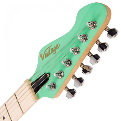 Vintage V6M24VG Reissued American Alder Body HH Pickup Electric Guitar Ventura Green (V6M 24VG)