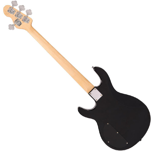 Vintage V964BLK Reissued Series Eastern Poplar Body Bolt On 4 String Active Pickup Electric Bass Guitar Gloss Black (V964 BLK)