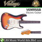Vintage V6MRSSB Icon Series Eastern Poplar Body HSS Pickup Electric Guitar Distressed Sunburst (V6 MRSSB)