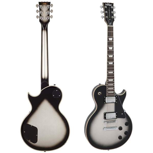 Vintage V100SVB 25th Anniversary Series Electric Guitar Silver Burst (V100)