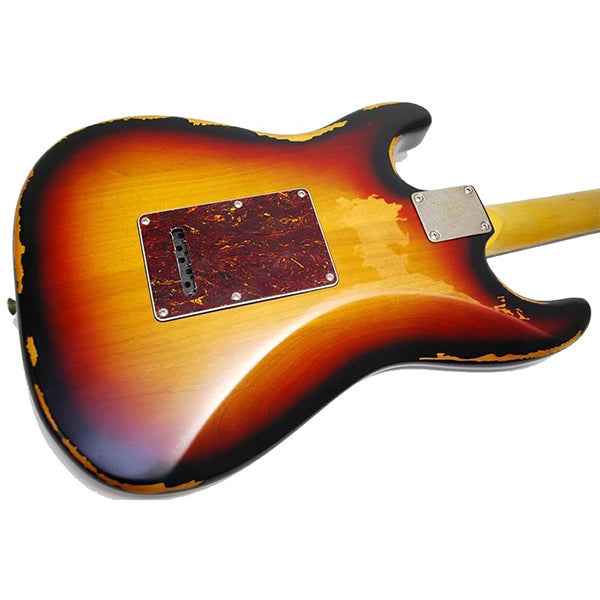 Vintage V6HMRSSB Icon Series Electric Guitar Distressed Tobacco Sunburst (V6H)