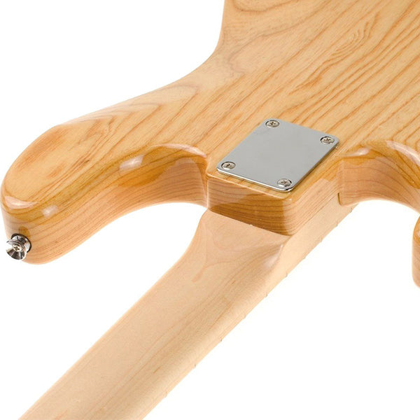 Vintage VJ74NAT Reissued Series Eastern Poplar Body Jazz Style 4 String Electric Bass Guitar Natural (VJ74 NAT)