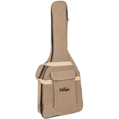 Vintage Guitar Carry Gig Bag with Logo - Soft Case for Electric, Bass and Acoustic