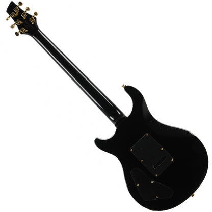 Vintage VRS100C Rock Series Eastern Poplar Body Neck Thru HH Pickup Electric Guitar Gloss Black (VRS 100C)