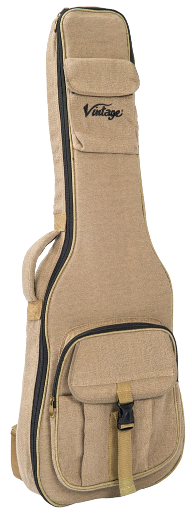 Vintage Guitar Carry Gig Bag with Logo - Soft Case for Electric, Bass and Acoustic