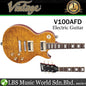 Vintage V100AFD Reissued Series Mahagony Body HH Pickup Electric Guitar Flamed Amber (V100 AFD)