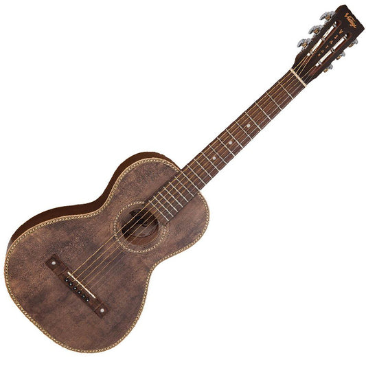 Vintage VTR800PB-USB Paul Brett Signature Solid Sitka Spruce Top Travel Acoustic Electric Guitar (VTR 800PB-USB)