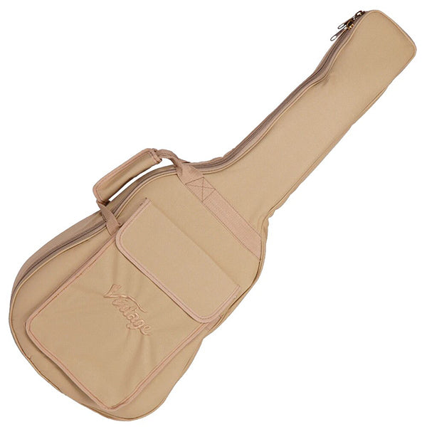 Vintage VTG100N Travel Guitar Series Solid Spruce Top Acoustic Guitar With Bag Natural (VTG 100N)