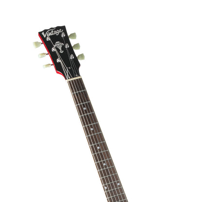 Vintage VSA535 Semi Acoustic Maple Slim Hollow Body Electric Guitar Cherry Red (VSA 535)