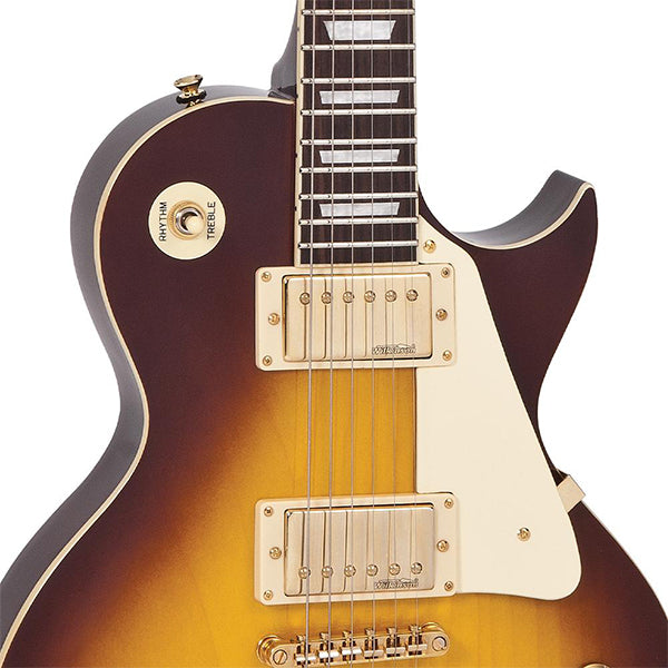 Vintage V100TSB Reissued Series Mahagony Body HH Pickup Electric Guitar Tobacco Sunburst (V100 TSB)