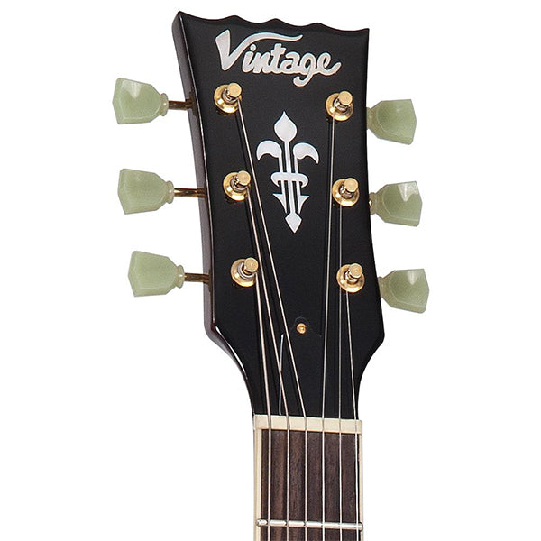 Vintage V100TSB Reissued Series Mahagony Body HH Pickup Electric Guitar Tobacco Sunburst (V100 TSB)