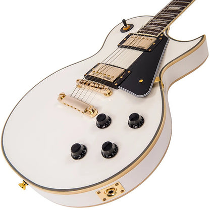 Vintage V100AW Reissued Series Mahagony Body HH Pickup Electric Guitar Arctic White (V100 AW)