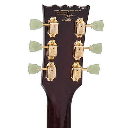 Vintage V100TSB Reissued Series Mahagony Body HH Pickup Electric Guitar Tobacco Sunburst (V100 TSB)