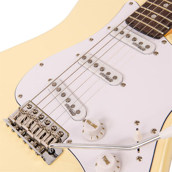 Vintage V6VW Reissued Series American Alder Body SSS Pickup Electric Guitar Vintage White (V6 VW)