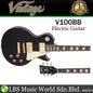 Vintage V100BB Reissued Series Mahagony Body HH Pickup Gold Hardware Electric Guitar Gloss Black (V100 BB)