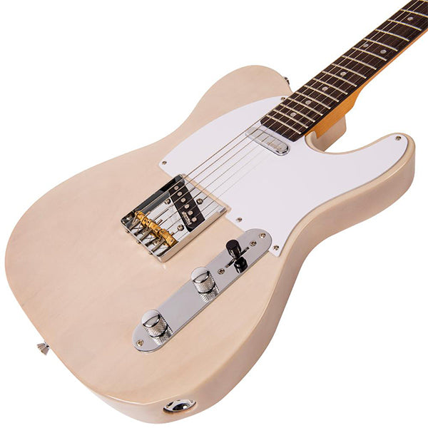 Vintage V62AB Reissued Series Eastern Poplar Body Single Cut SS Pickup Electric Guitar Ash Blonde (V62 AB)