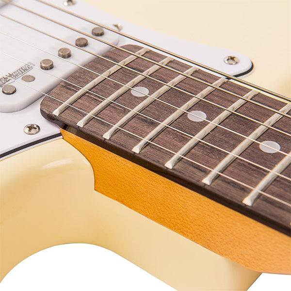 Vintage V6VW Reissued Series American Alder Body SSS Pickup Electric Guitar Vintage White (V6 VW)
