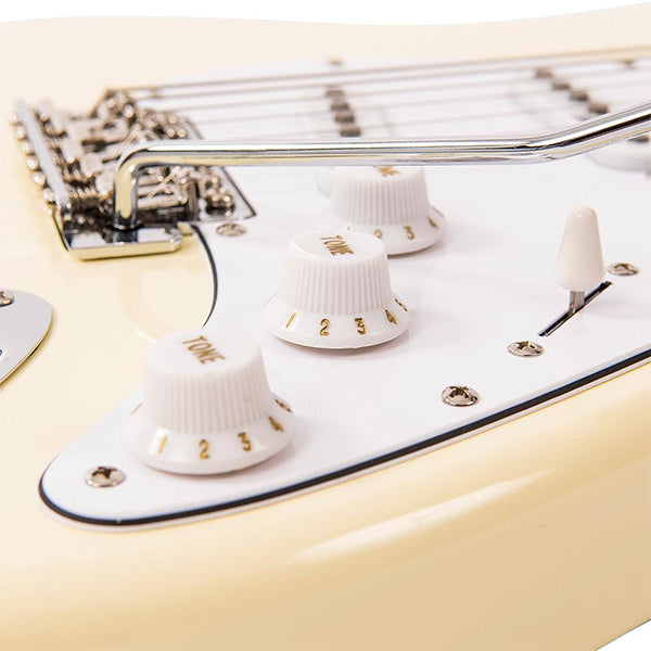 Vintage V6VW Reissued Series American Alder Body SSS Pickup Electric Guitar Vintage White (V6 VW)
