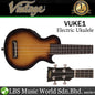 Vintage VUKE1 Eastern Poplar Body Soprano Size Piezo Pickup Electric Ukulele Hawaii Guitar Tobacco Sunburst (VUKE 1)