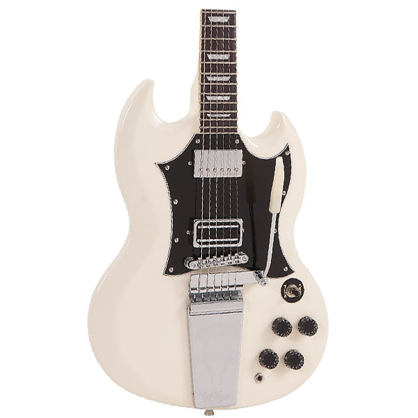 Vintage VS6GO Graham Oliver Signature Series Mahogany Body HH Pickup Electric Guitar White (VS6 GO)