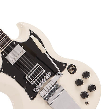 Vintage VS6GO Graham Oliver Signature Series Mahogany Body HH Pickup Electric Guitar White (VS6 GO)