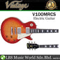 Vintage V100MRCS Icon Series Mahagony Body HH Pickup Electric Guitar Distressed Cherry Sunburst (V100 MRCS)